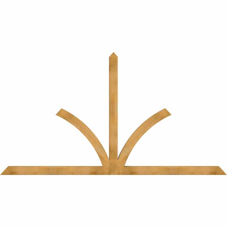 Ekena Millwork Richland Rough Sawn Timber Gable Bracket, Western Red Cedar, 108"W x 58"H x 4"D x 4"F, 13/12 Pitch GBW108X58X0404RIC00RWR